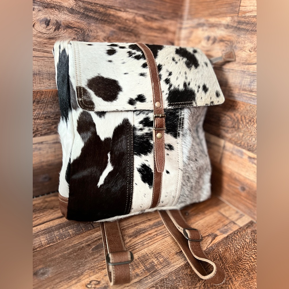 Myra Cowhide Leather Large Backpack - image 3